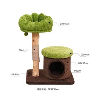 Arbre à chat de style moderne avec plate-forme sautante griffoir en bois cadre d'escalade griffe meulage nid fournitures pour animaux de compagnie emballage en Carton