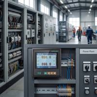 Medidor de Energía Multifunción Trifásico con Análisis de Armónicos, Pantalla TFT a Color, RS485 Modbus, 100V 400V