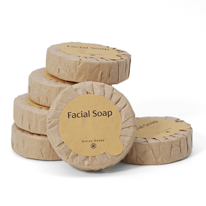 Biểu Tượng Tùy Chỉnh Kraft Bọc Pleated Phim Khách Sạn Tắm Xà Phòng Sang Trọng Vòng 20G Mini Thanh Xà Phòng Cho Khách Sạn - Product Image 6