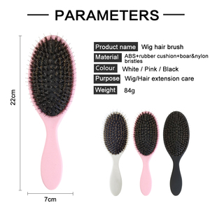 <span class=keywords><strong>Cepillo</strong></span> Desenredante de Cerdas de Jabalí Naturales <span class=keywords><strong>para</strong></span> Extensiones de Cabello, Uso en Seco y Húmedo, <span class=keywords><strong>para</strong></span> Cabello Rizado con Logo Personalizado - Product Image 3