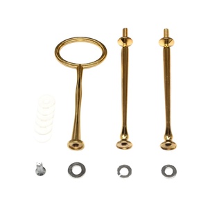 Vintage Serving Tray Fitting Antique Brass Color Three <strong>Tiers</strong> High Quality Cookie <strong>Cake</strong> Stand Hardware Kit CSH-014 - Product Image 2
