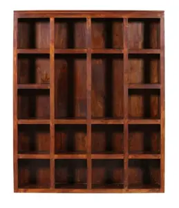 Rak penyimpanan kubus pembagi rumah besar Ramah Lingkungan Murah rak buku pengatur kayu stabil untuk penjualan ekspor