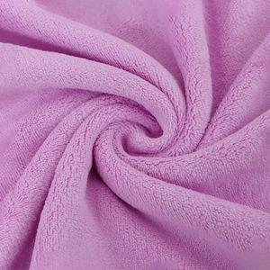 <span class=keywords><strong>Tela</strong></span> de lana de Coral de Color sólido cepillado de doble cara de poliéster púrpura 100% súper suave para Pijamas - Product Image 1