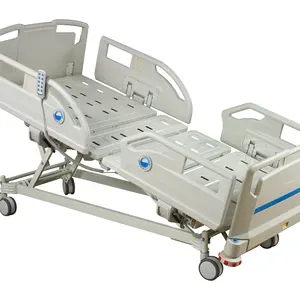 Hot Sale 5 Function Hospital Bed Electric ICU Hospital Bed ABS Head Broad Automatic Hospital Bed