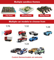 Simulateur de voiture RC AR 4 joueurs avec plateau de sable personnalisable, système de simulation de conduite et de course FPV en temps réel avec moteur sans balais