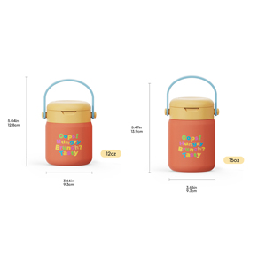 Termo Hong Ling de Acero Inoxidable de 12 oz con Aislamiento al Vacío <span class=keywords><strong>para</strong></span> Comida Caliente y Fría, Termo <span class=keywords><strong>para</strong></span> Sopa de Boca Ancha a Prueba de Fugas <span class=keywords><strong>para</strong></span> Niños - Product Image 2