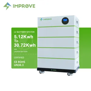 Système d'énergie solaire batterie empilable lifepo4 stockage d'énergie usage domestique 5kw 10kwh batterie Lithium-Ion