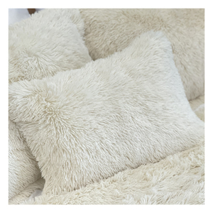 Bộ Chăn Ga Gối Mùa Đông Tùy Chỉnh Mới Bộ Chăn Lông Xù Lông Nhung Lông Thú Giả Lông Dài Màu Ngà Siêu Mềm Sang Trọng Bộ Chăn Ga Gối - Product Image 2