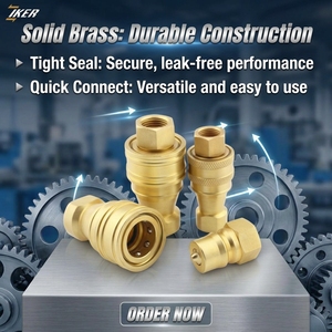 Brass KZD ISO72411B Double ShutOff Quick Coupler Couplers Interchangeable AEROQUIP FD45 HK for Petroleum Construction Industry - Product Image 1
