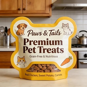 Sacs d'emballage pour aliments pour animaux de compagnie en forme d'animaux mignons, sachets personnalisables de qualité alimentaire pour friandises et aliments humides pour chiens/chats - Product Image 5