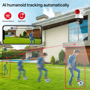 CamHi 4MP 8MP GSMกล้องเลนส์คู่ <span class=keywords><strong>10xZoom</strong></span>เครือข่ายสมาร์ทCamaraซิมการ์ดAiการติดตามอัตโนมัติกลางแจ้ง 4Kกล้องวงจรปิดIP Wifi 4G PTZกล้อง - Product Image 4