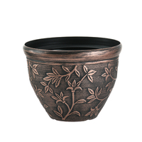 Pots de fleurs ronds en plastique PP écologiques, durables et de style classique pour la décoration intérieure, à suspendre ou à poser au sol, vente en gros