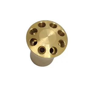 Refrigerant distributor brass nozzle inlet 3/8 outlet 1/4 with 8 holes