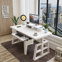 Bureau à domicile moderne de Style contemporain Bureau d'ordinateur en acier et métal Table de sports électroniques en bois Support de clavier pour étudiants Chambre d'étude