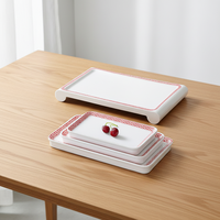 Nouvelle Innovation Assiette de Présentation Jetable Personnalisable avec Logo pour Restaurant de Hot Pot, Barbecue Commercial, Sushi – Vaisselle en Mélamine Moderne