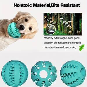New Pet Dog <b>Toy</b> <b>Interactive</b> Rubber Balls Pet Dog <b>Cat</b> Puppy Chew <b>Toys</b> Ball Teeth Chew <b>Toys</b> Tooth Cleaning Balls Food - Product Image 4