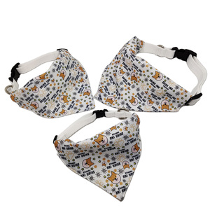 Custom Printing Sublimation Floral Pet Scarf Triangle Collar Dog Bandana With Logos
