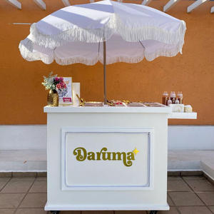 사용자 정의 로고 및 판지 포장으로 핫 세일 사용자 정의 금속 사탕 카트 모바일 식품 및 Charcuterie 장바구니 - Product Image 3