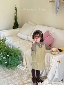 Serie di alta qualità in bianco e nero autunno nuovo abito in tinta unita alla moda a <span class=keywords><strong>uncinetto</strong></span> - Product Image 2