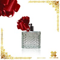 Atomiseur de parfum cylindrique en verre personnalisé Well Lord Inc. 100ml/200ml/300ml avec sérigraphie, décoration florale et logo – Taïwan