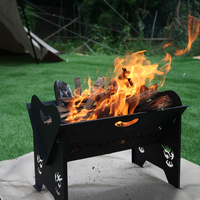 Brasero portable en métal pour jardin extérieur, foyer à bois pour camping, chauffage extérieur