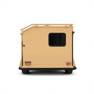 Mini caravane de voyage en aluminium pour 2 personnes, camping-car tout-terrain avec évier de cuisine, sol en bois, design moderne - Product Image 5