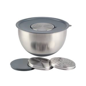 Ensemble de 4 bols à mélanger en acier inoxydable, idéal pour la cuisson, la préparation, la cuisson et le service des aliments - Product Image 3