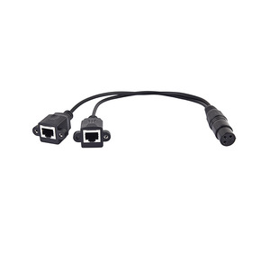 Câble adaptateur <span class=keywords><strong>XLR</strong></span> femelle 3 broches vers 2 RJ45 femelles, décodeur DMX512, <span class=keywords><strong>XLR</strong></span> vers 2 ports réseau, câble de signal pour éclairage de scène - Product Image 4