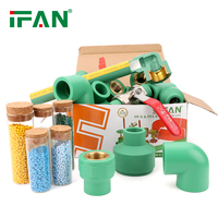 IFAN vente en gros plastique vert PPR égal 20mm-110mm coude à douille PPR tuyau et raccords pour l'eau