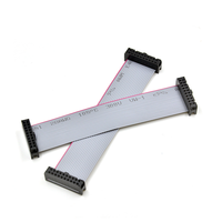 Kabel Pita Datar Abu-abu IDC 16P dengan Ekstensi Pitch 2*8P 2.54mm untuk Peralatan Elektronik Seperti Kabel Mekanis Layar LED