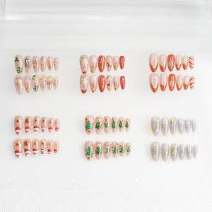 Uñas de presión reutilizables de lujo de alta calidad, armadura de desgaste, uñas postizas, puntas de manicura, juego de uñas artificiales reutilizables, Unas Postizas - Product Image 4