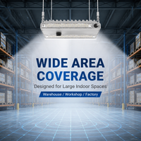 Éclairage LED linéaire commercial haute performance 4ème génération pour entrepôts industriels, luminaire robuste pour ateliers et centres logistiques