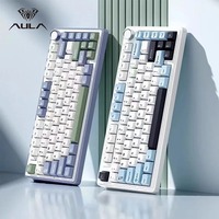 Clavier mécanique personnalisé AULA T96 F75, design Gasket, touches entièrement remplaçables à chaud, sans fil, tri-mode, touches RGB, USB, Chine