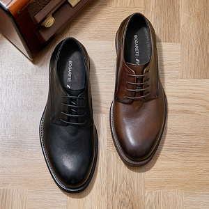 Chaussures fermées en cuir de vache pur de haute qualité, décontractées, respirantes, antidérapantes, légères, semelle souple, à enfiler, pour affaires et soirées - Product Image 3