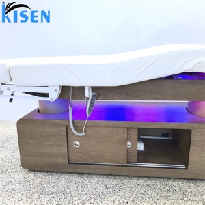 KISEN Beauty Bed 4 Motor <b>Electric</b> Facial Spa Massage <b>Table</b> Bed Luxury Heavy Duty Extension Beauty Lash Bed Head Spa Equipment - Product Image 6