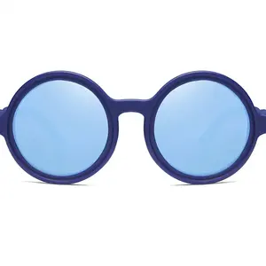 Оптовая продажа качественные модные дизайнерские Круглые Солнцезащитные очки из ТПУ для детей на лето