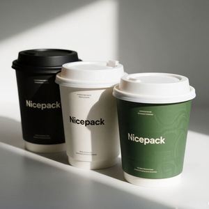 Disposable Custom Logo Double Wall Craft Paper <b>Cup</b> with Lids 8oz/12oz/16oz/200ml/24oz Eco-Friendly for Coffee & Boba Tea - Product Image 2