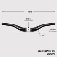 Guidon de trottinette électrique Carbonrevo réglable en hauteur, fonctionnement fluide, résistant à l'usure pour la conduite quotidienne