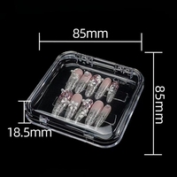 Lot de 10 boîtes d'emballage de luxe en acrylique personnalisables avec logo, réutilisables pour ongles à presser, idéales pour marque privée