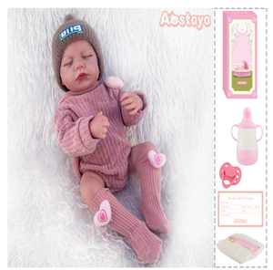 Кукла-реборн FiveStar 19 дюймов (48 см) из мягкого винила, реалистичная, с бутылочкой для кормления - Product Image 5