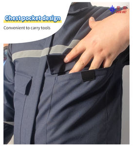 مآزر كهربائية للحماية من الوميض والقوس الكهربائي مقاومة للهب ومقاومة للساكنة ميزة وقائية على طراز البدلة - Product Image 6