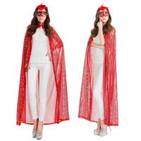 Robe de scène à sequins, cape scintillante, accessoire de costume de scène festif, tenue de scène éblouissante