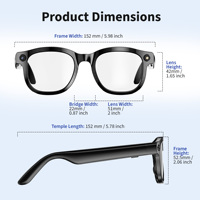 Lunettes Intelligentes IA Wi-Fi 6 HD 720P Recharge Type-C Système de Contrôle Tactile Intelligent Assistant Vocal Réveil Double Micro Anti-Bruit Bluetooth