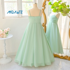 <span class=keywords><strong>Robe</strong></span> de mariée décontractée en mousseline douce <span class=keywords><strong>pour</strong></span> filles MQATZ avec traîne chapelle et ceinture enveloppante LP836 - Product Image 2