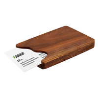 Boîte portable porte-cartes de visite porte-cartes de visite en bois portables boîtes de cartes de visite minces support de table poche de voyage en bois