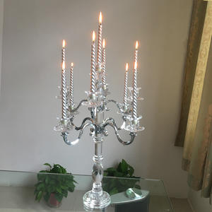 Support de bougies en cristal à 9 lumières de style européen, idéal pour Noël, mariages, décoration intérieure, dîners romantiques aux chandelles, fait main, vente en gros - Product Image 4