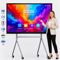 Tableau blanc interactif LED 4K avec 40 points tactiles pour bureau, hall d'accueil, kiosque de conférence tout-en-un de 86 pouces
