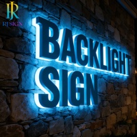 Lettres en métal en acier inoxydable rétroéclairées par LED 3D personnalisées pour les entreprises, enseignes publicitaires extérieures, étanches IP65