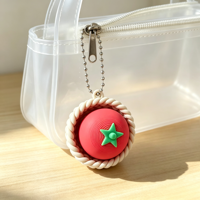 Porte-clés anti-stress en forme de tomate imprimé en 3D, jouet sensoriel en PLA écologique, pendentif végétal interactif, cadeau fantaisie pour étudiant