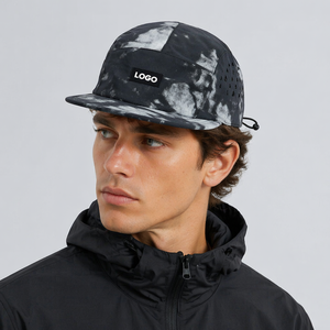 <span class=keywords><strong>Casquette</strong></span> 5 Panneaux "Camper" Non Structurée Personnalisable avec Logo, Légère, en Nylon Imperméable, Trous Découpés au Laser, Style Snapback pour la <span class=keywords><strong>Course</strong></span> - Product Image 4